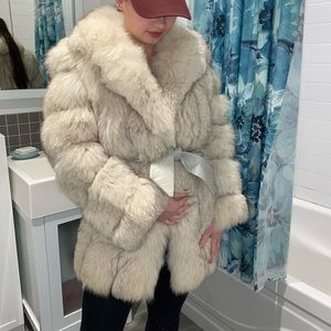 Fox Fur Coat White